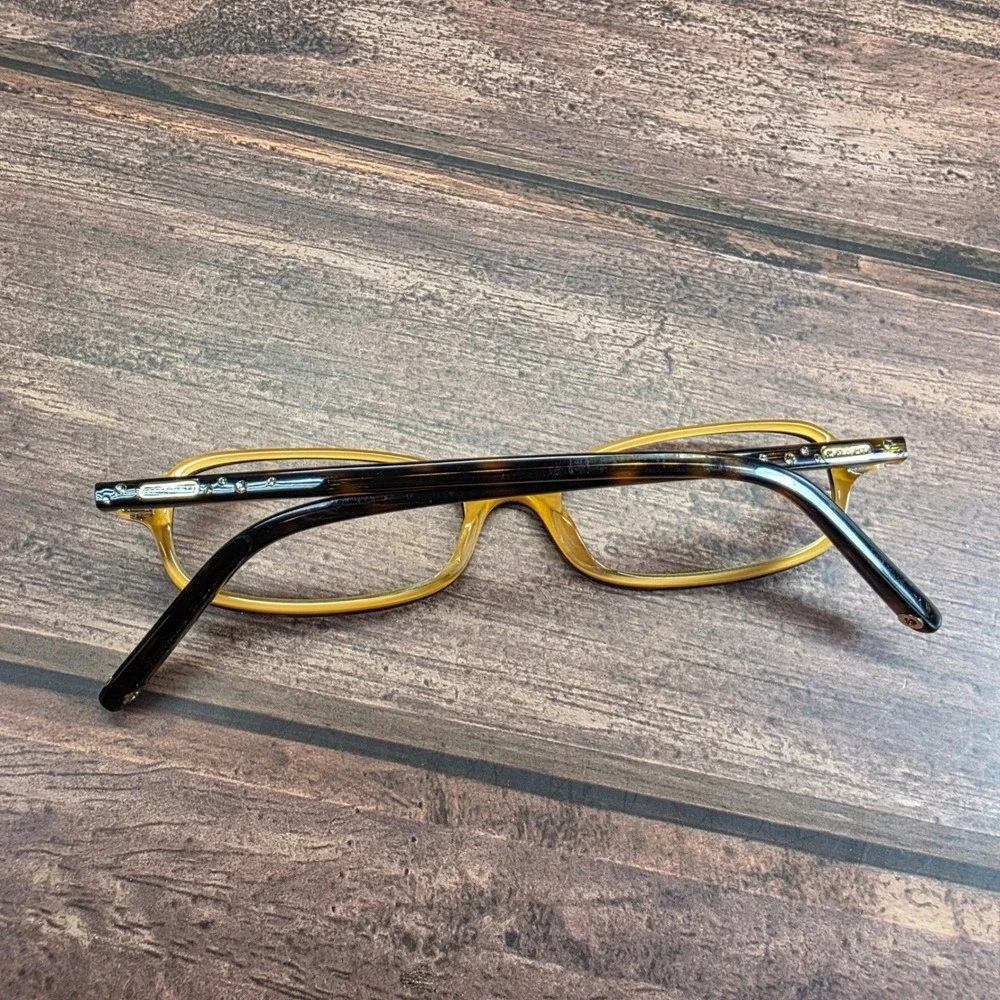 Coach Tortoise Oval Eyeglasses Frames Signature Logo Temples 3813
